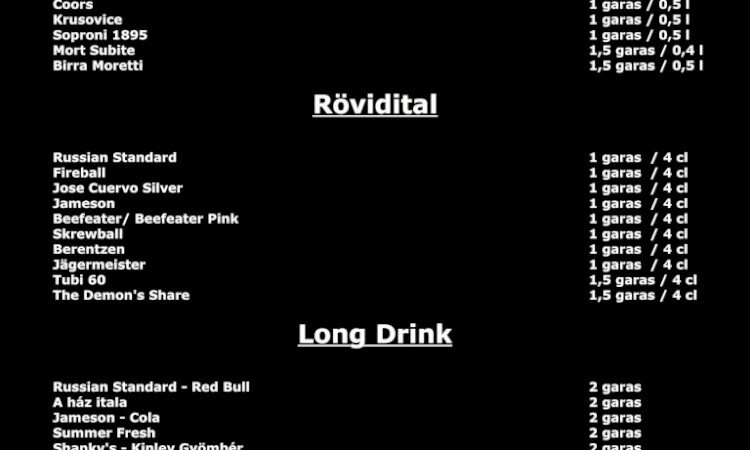 Shot bar itallap